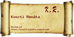 Koszti Renáta névjegykártya